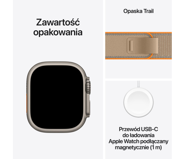 Apple Watch Ultra 4/Naturalny Tytan/Piaskowa Opaska Trail S/M - 1594111 - zdjęcie 7